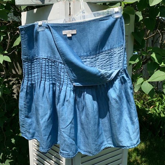 Flirty & Fun Loft Side Zip Denim Mini - Picture 4 of 7